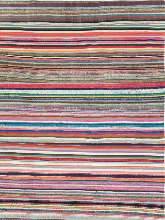 Modern Turkish Flatweave Rug, No.28249 - Gsblank