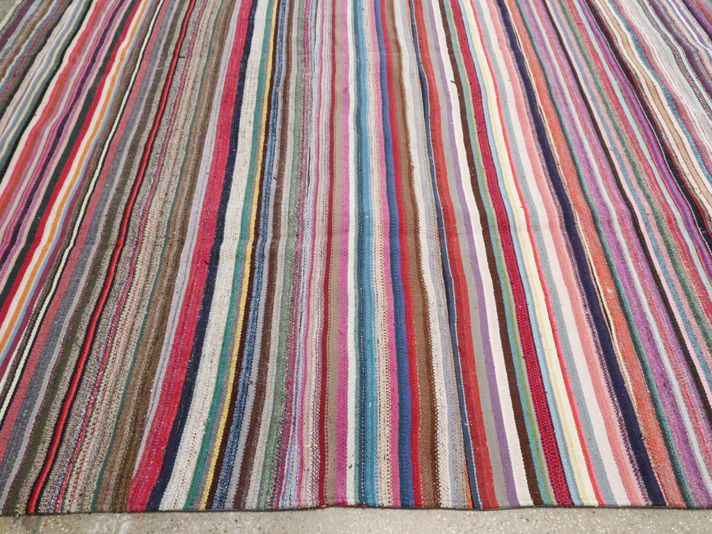 Modern Turkish Flatweave Rug, No.28249 - Gsblank