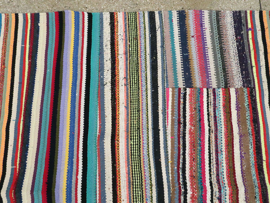 Modern Turkish Flatweave Room Size Carpet, No.28255 - Gsblank