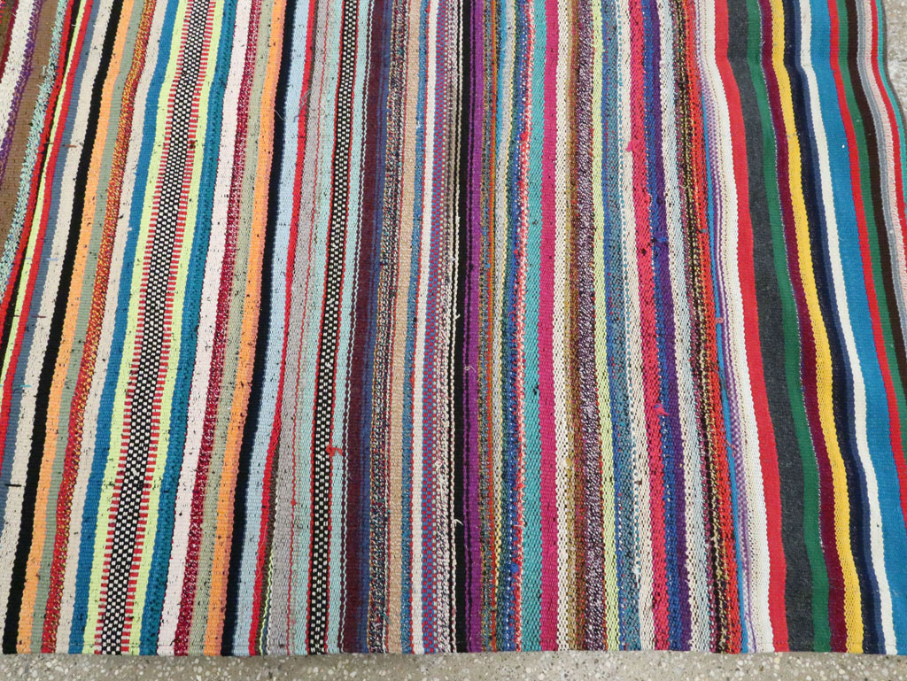 Modern Turkish Flatweave Room Size Carpet, No.28255 - Gsblank