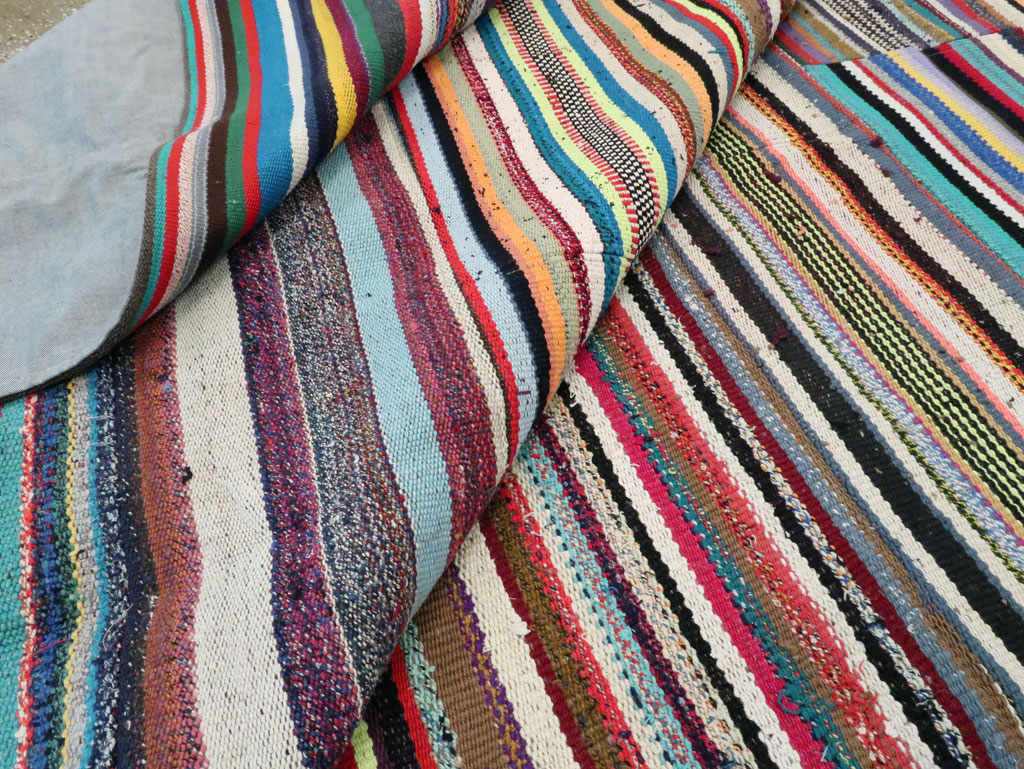 Modern Turkish Flatweave Room Size Carpet, No.28255 - Gsblank
