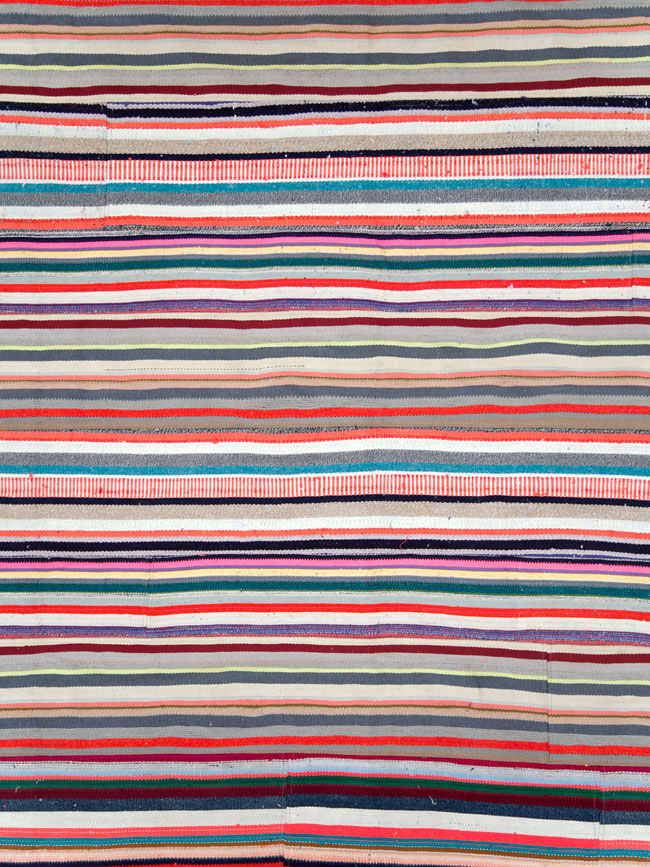 Vintage Turkish Flatweave Room Size Carpet, No.28256 - Gsblank