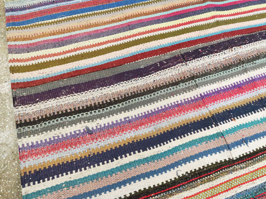 Modern Turkish Flatweave Room Size Carpet, No.28257 - Gsblank