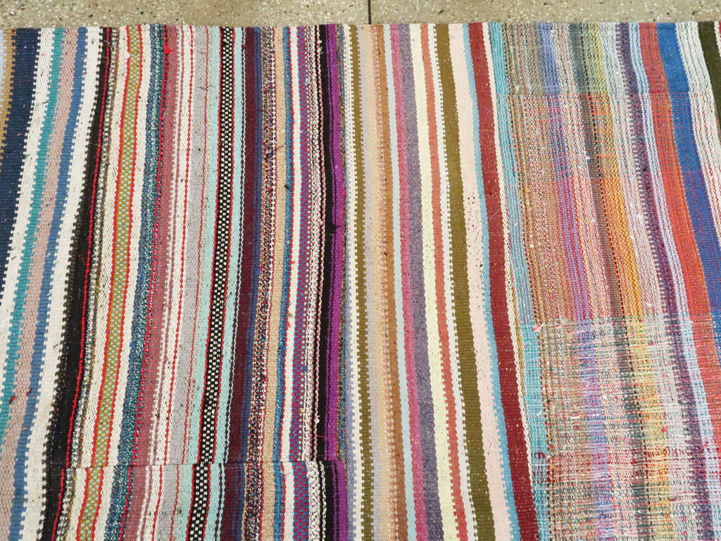 Modern Turkish Flatweave Room Size Carpet, No.28257 - Gsblank