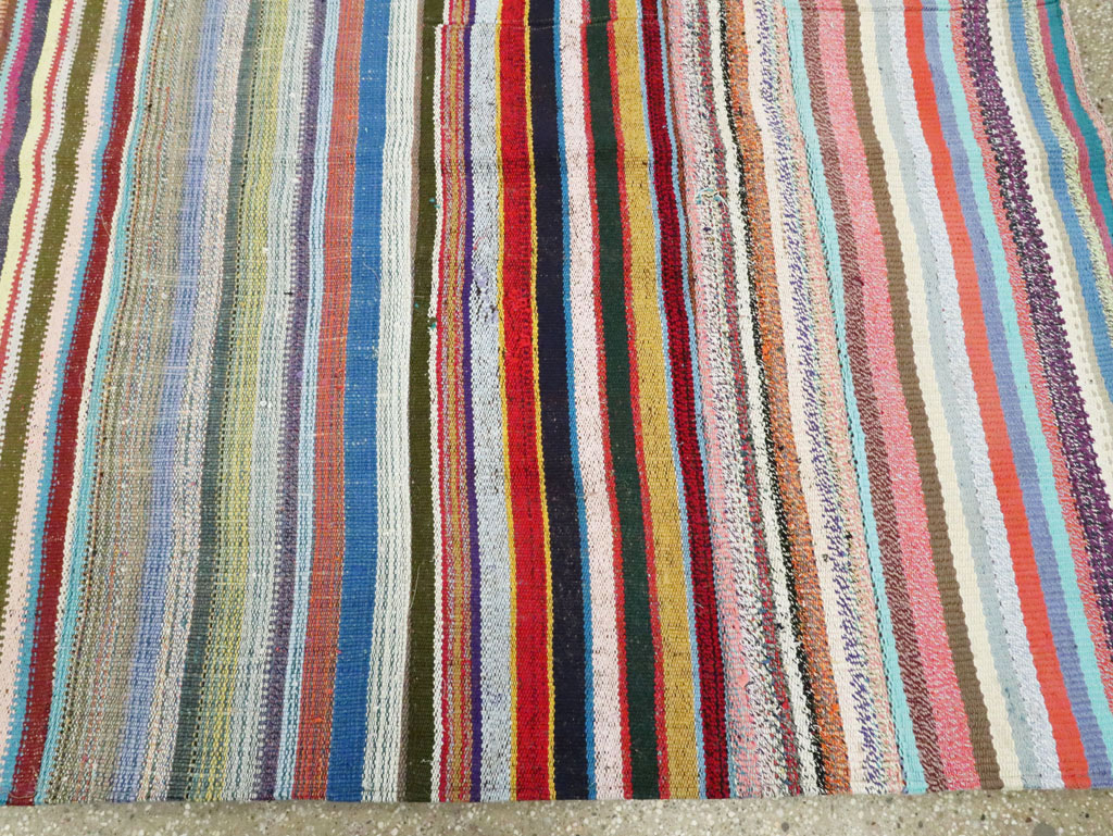 Modern Turkish Flatweave Room Size Carpet, No.28257 - Gsblank