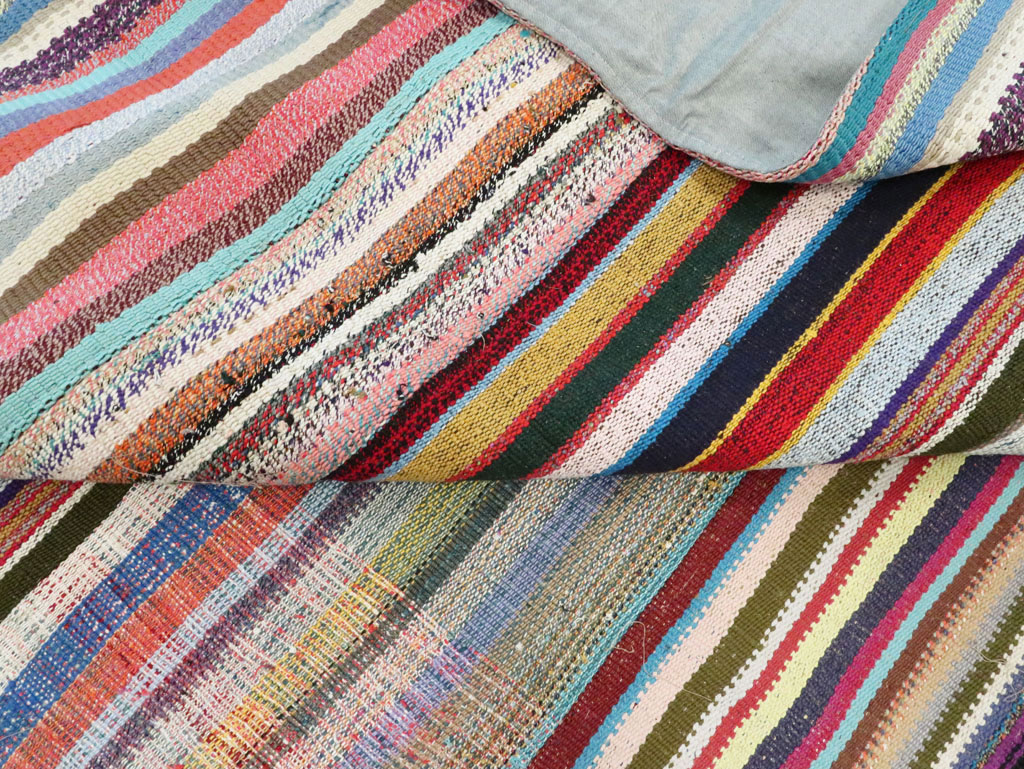 Modern Turkish Flatweave Room Size Carpet, No.28257 - Gsblank