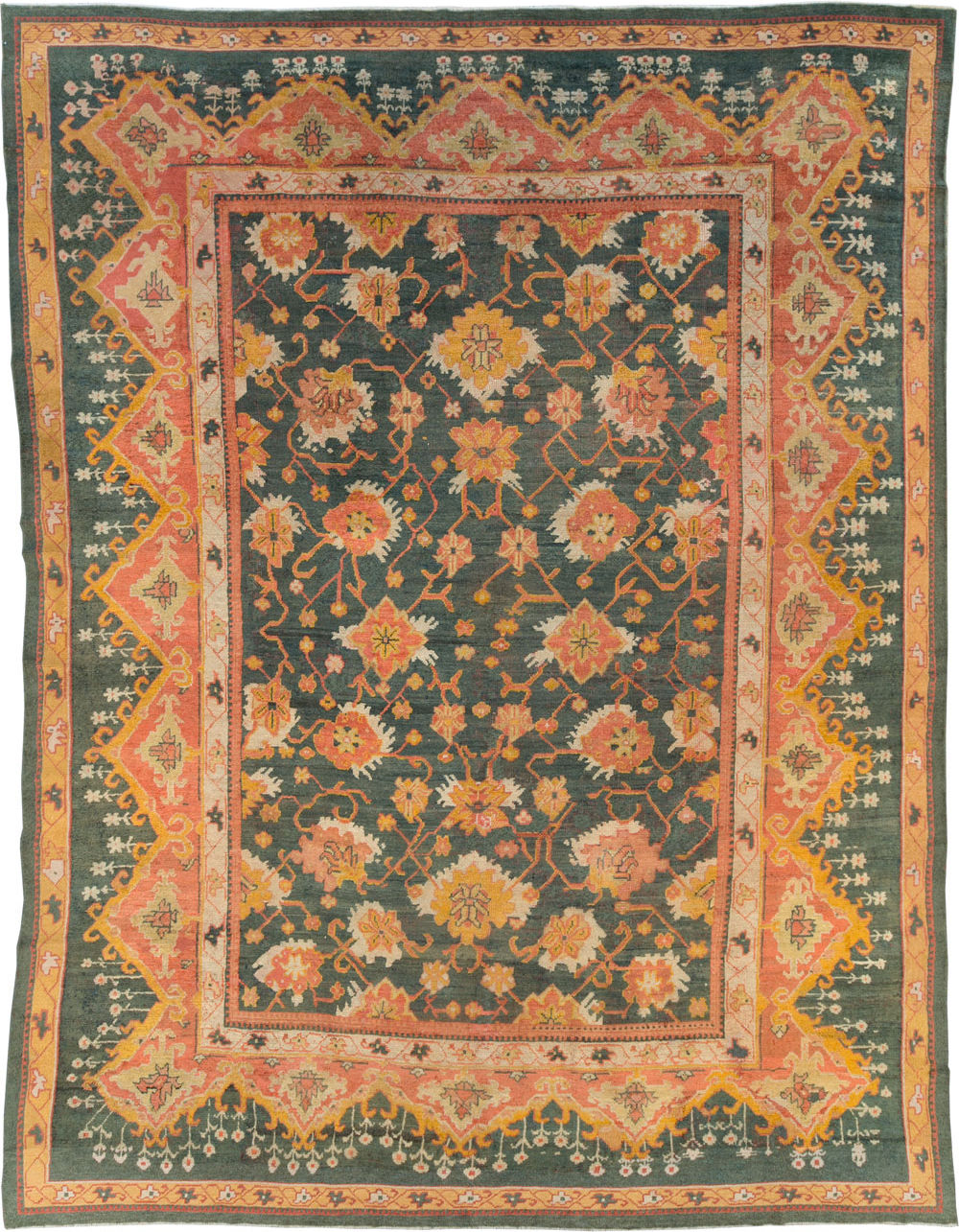 Antique Turkish Oushak Carpet, No.28266 - Gsblank