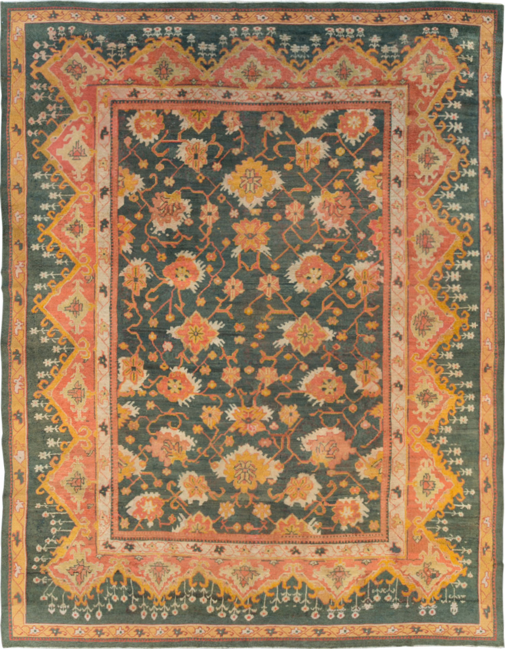 Antique Turkish Oushak Carpet, No.28266 - Gsblank