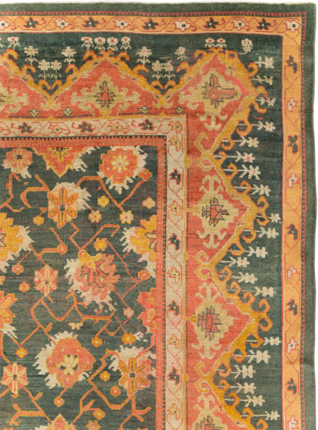 Antique Turkish Oushak Carpet, No.28266 - Gsblank