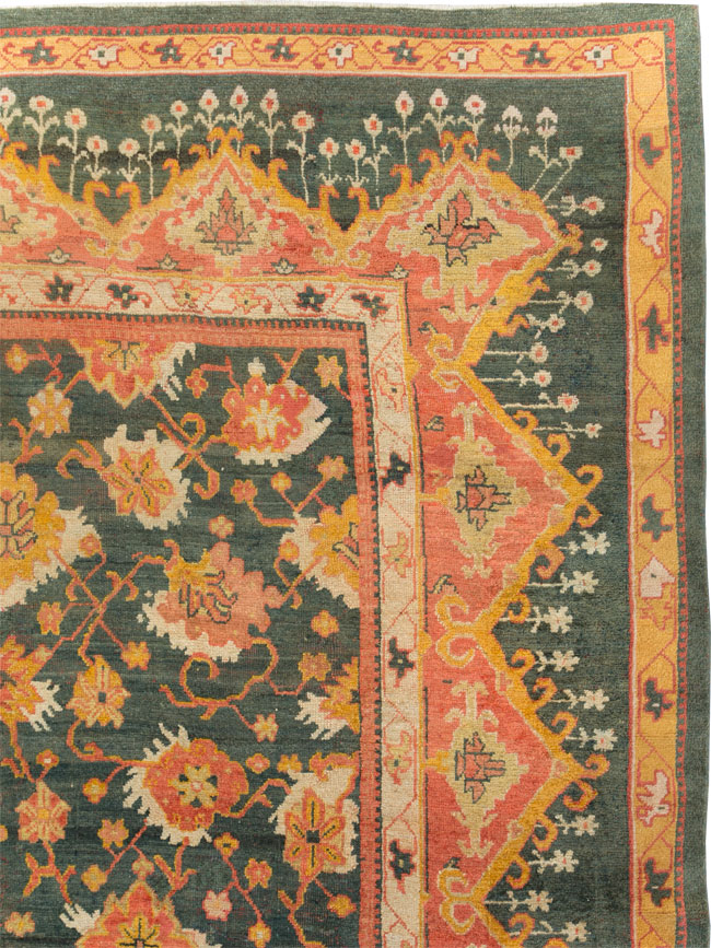 Antique Turkish Oushak Carpet, No.28266 - Gsblank