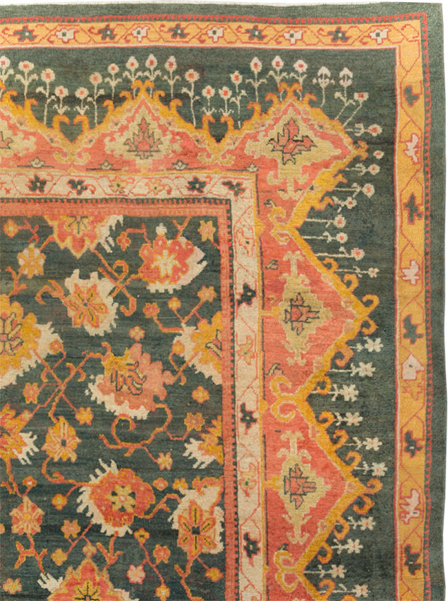 Antique Turkish Oushak Carpet, No.28266 - Gsblank
