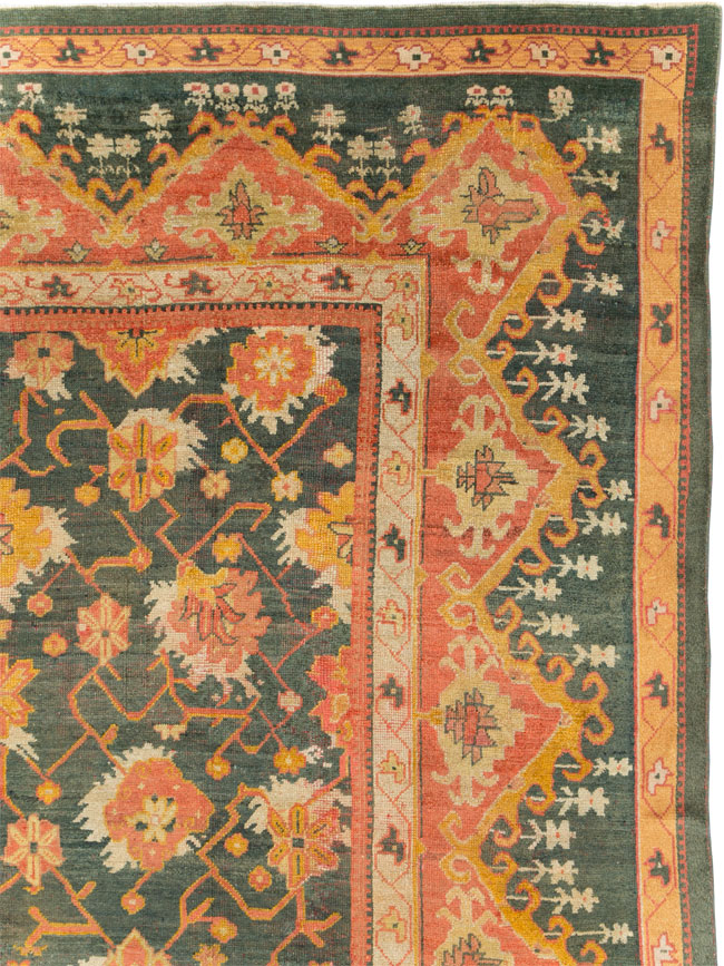 Antique Turkish Oushak Carpet, No.28266 - Gsblank