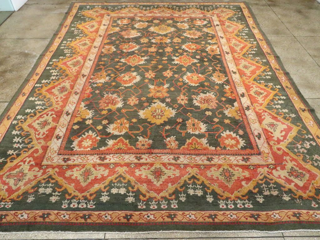 Antique Turkish Oushak Carpet, No.28266 - Gsblank