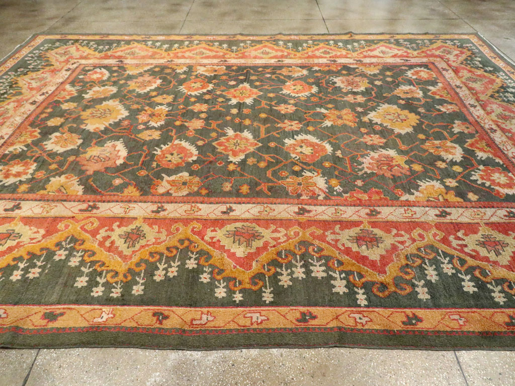 Antique Turkish Oushak Carpet, No.28266 - Gsblank