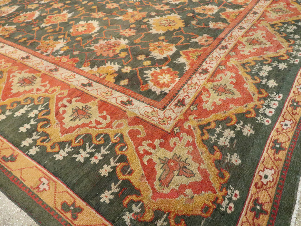 Antique Turkish Oushak Carpet, No.28266 - Gsblank