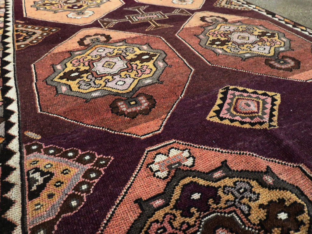 Vintage Turkish Anatolian Long Gallery Carpet, No.28269 - Gsblank