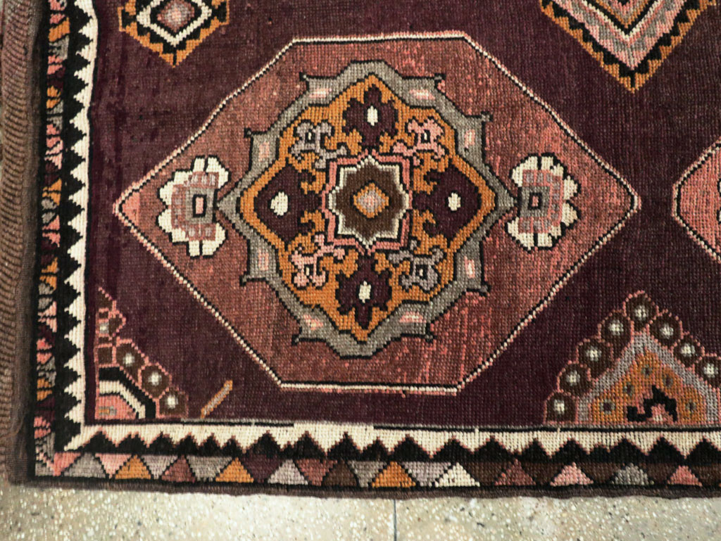 Vintage Turkish Anatolian Long Gallery Carpet, No.28269 - Gsblank