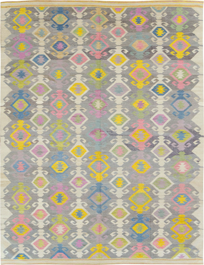 Modern Turkish Flatweave, No.28276 - Gsblank