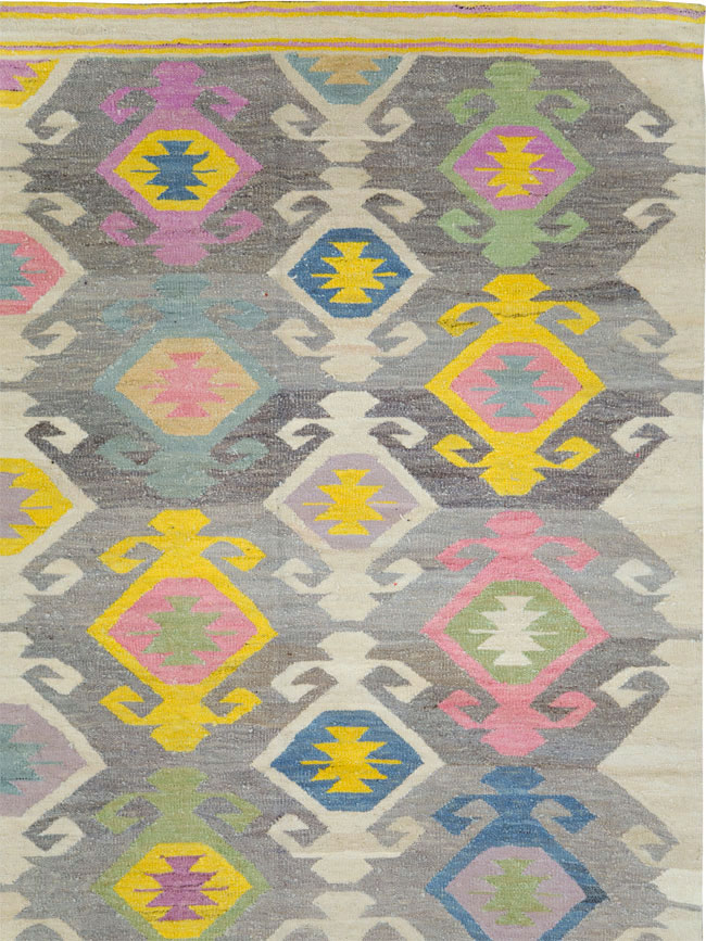 Modern Turkish Flatweave, No.28276 - Gsblank