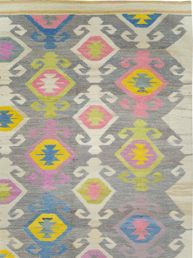 Modern Turkish Flatweave, No.28276 - Gsblank