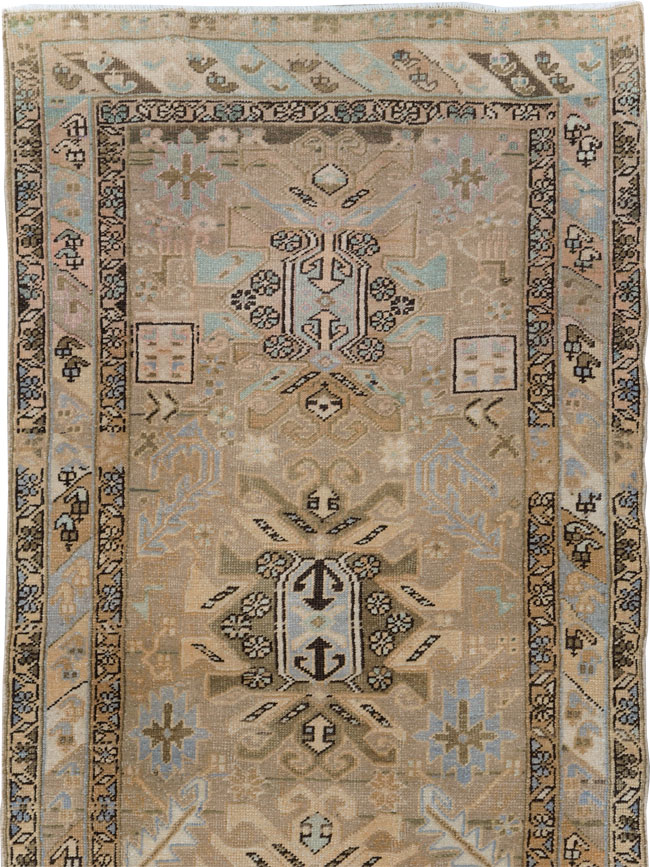 Vintage Persian Heriz Runner (Pair: 1 of 2), No.28293 - Gsblank