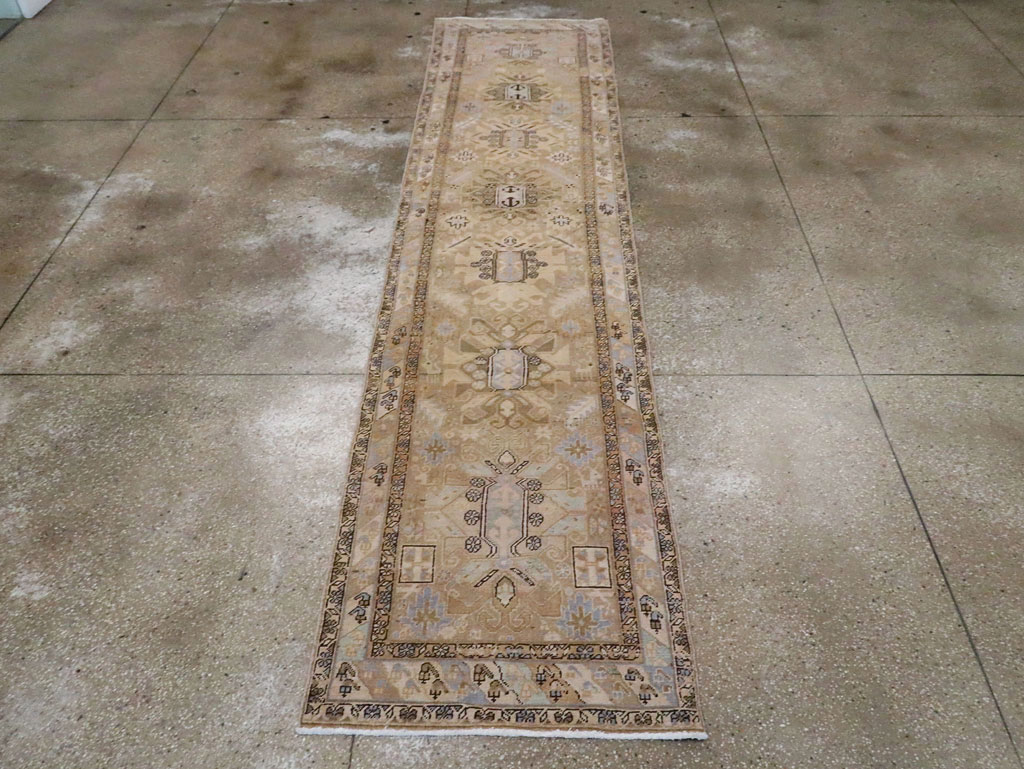 Vintage Persian Heriz Runner (Pair: 1 of 2), No.28293 - Gsblank