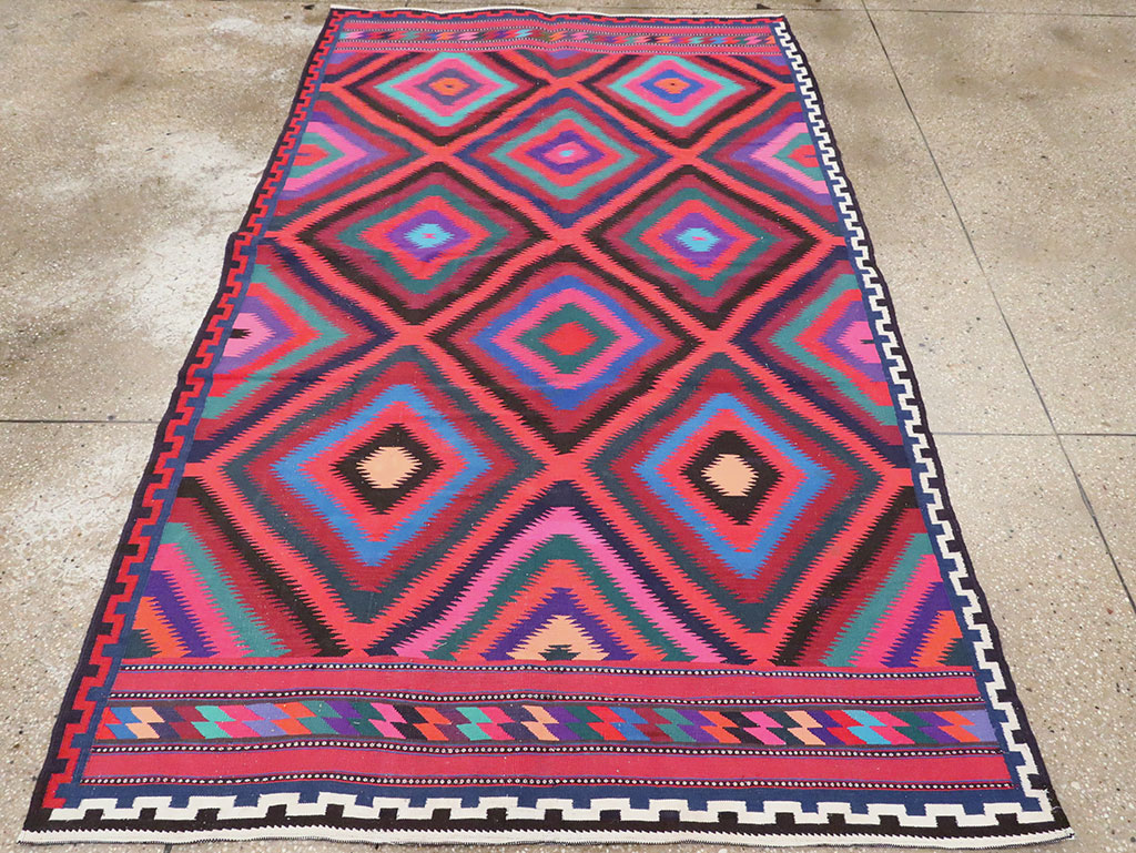 Vintage Persian Flatweave, No.28298 - Gsblank