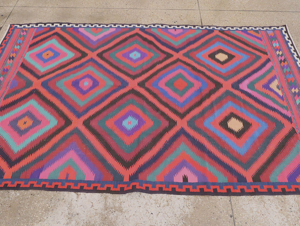 Vintage Persian Flatweave, No.28298 - Gsblank