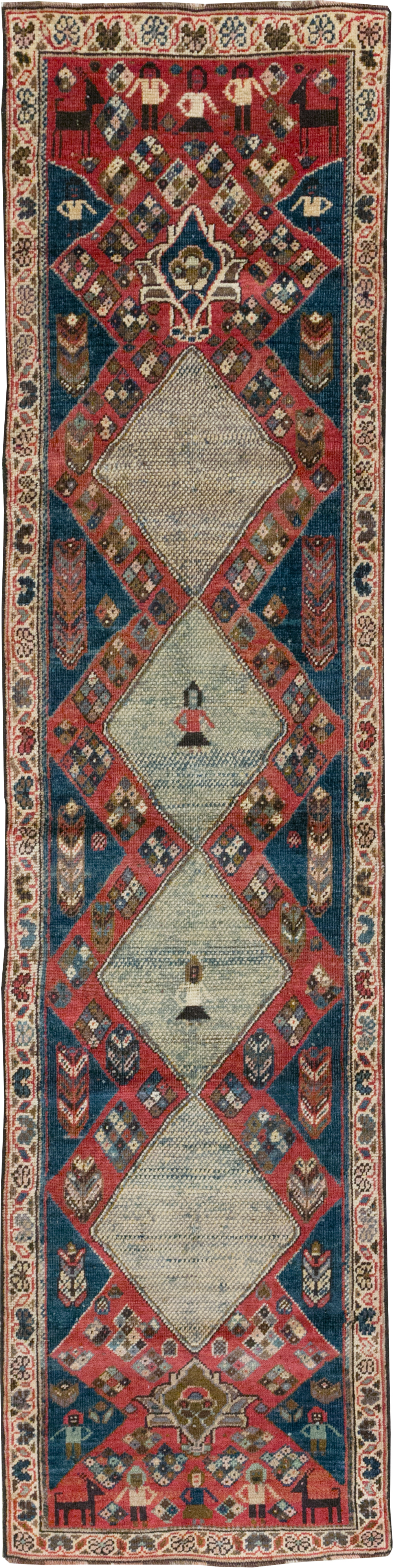 Vintage Persian Mahal Runner, No.28301 - Gsblank