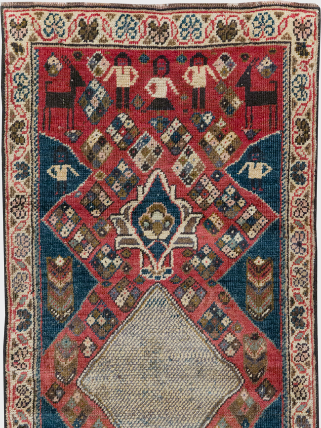 Vintage Persian Mahal Runner, No.28301 - Gsblank