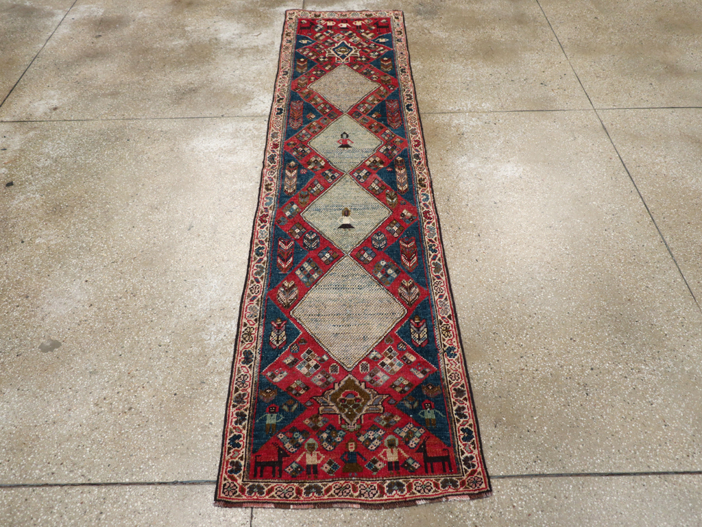 Vintage Persian Mahal Runner, No.28301 - Gsblank