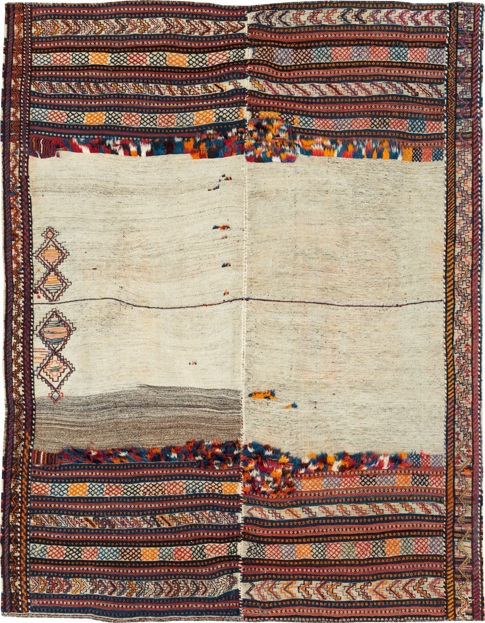 Vintage Persian Chaharmahal Bakhtiari Tacheh Flatweave Kilim, No.28306 - Gsblank
