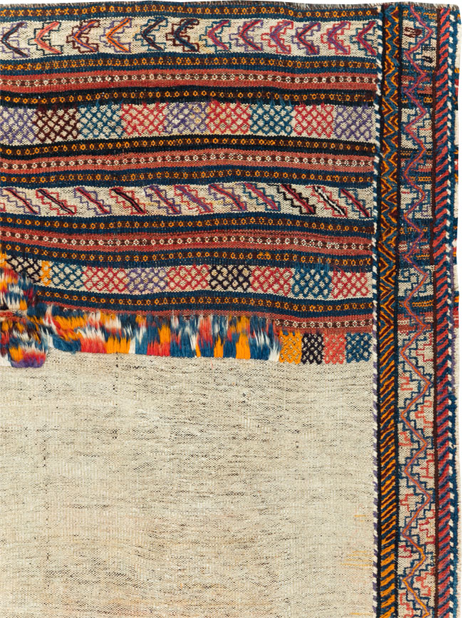 Vintage Persian Chaharmahal Bakhtiari Tacheh Flatweave Kilim, No.28306 - Gsblank