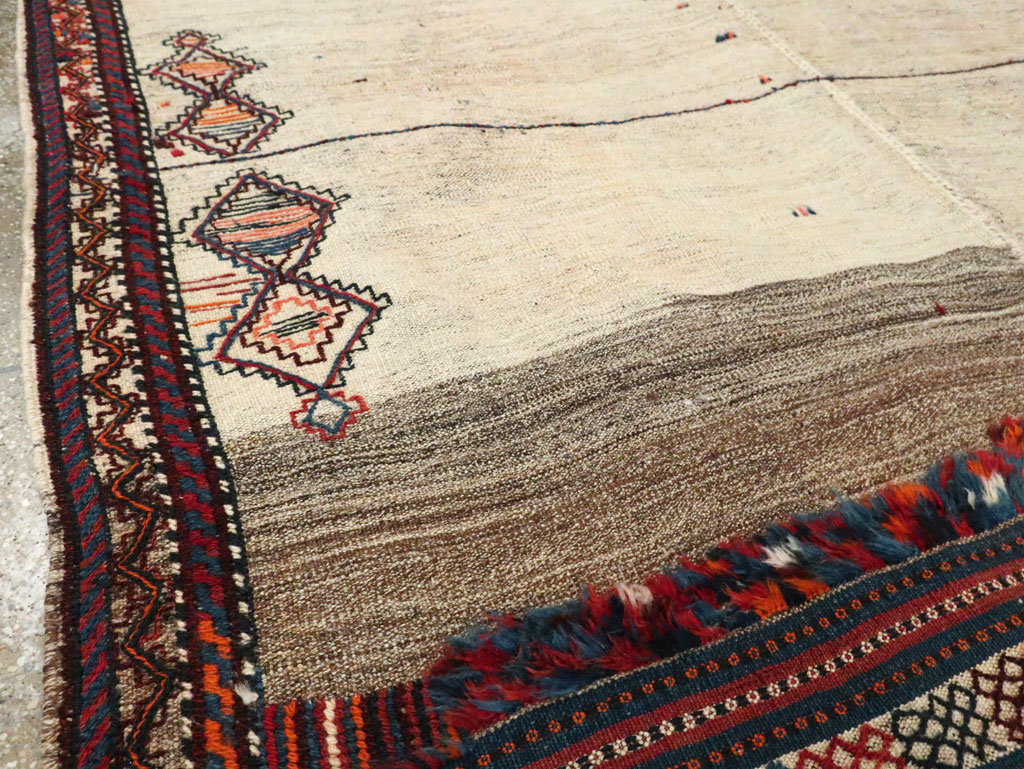 Vintage Persian Chaharmahal Bakhtiari Tacheh Flatweave Kilim, No.28306 - Gsblank