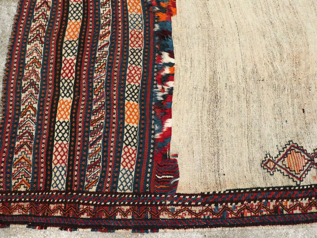 Vintage Persian Chaharmahal Bakhtiari Tacheh Flatweave Kilim, No.28306 - Gsblank