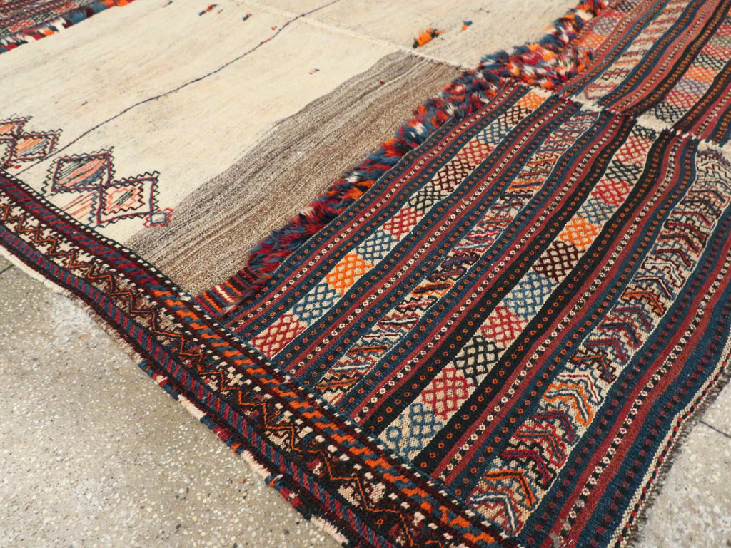 Vintage Persian Chaharmahal Bakhtiari Tacheh Flatweave Kilim, No.28306 - Gsblank