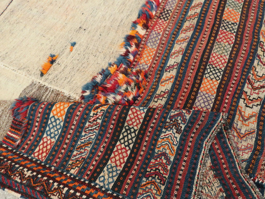 Vintage Persian Chaharmahal Bakhtiari Tacheh Flatweave Kilim, No.28306 - Gsblank