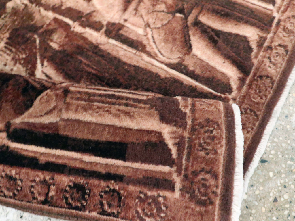 Vintage Persian Tabriz Pictorial Rug, No.28312 - Gsblank