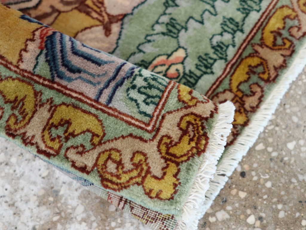 Vintage Persian Tabriz Pictorial Rug (Pair: 1 of 2), No.28316 - Gsblank