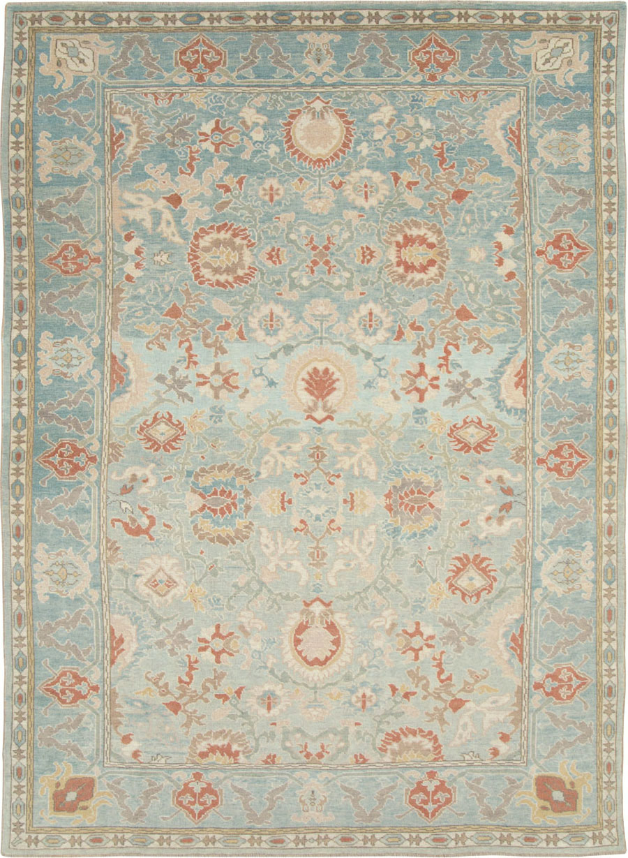 Modern Turkish Oushak Carpet, No.28332 - Gsblank