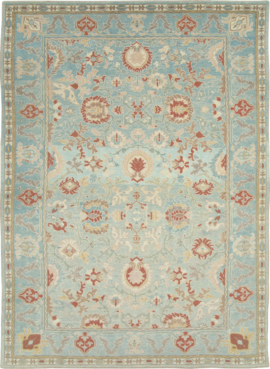 Modern Turkish Oushak Carpet, No.28332 - Gsblank