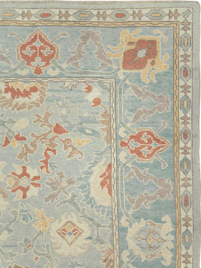 Modern Turkish Oushak Carpet, No.28332 - Gsblank
