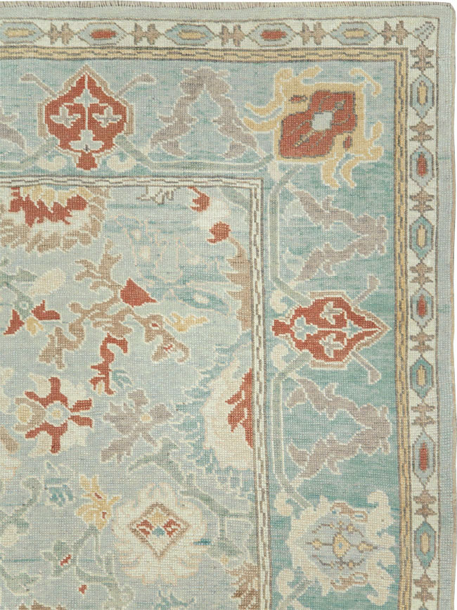 Modern Turkish Oushak Carpet, No.28332 - Gsblank