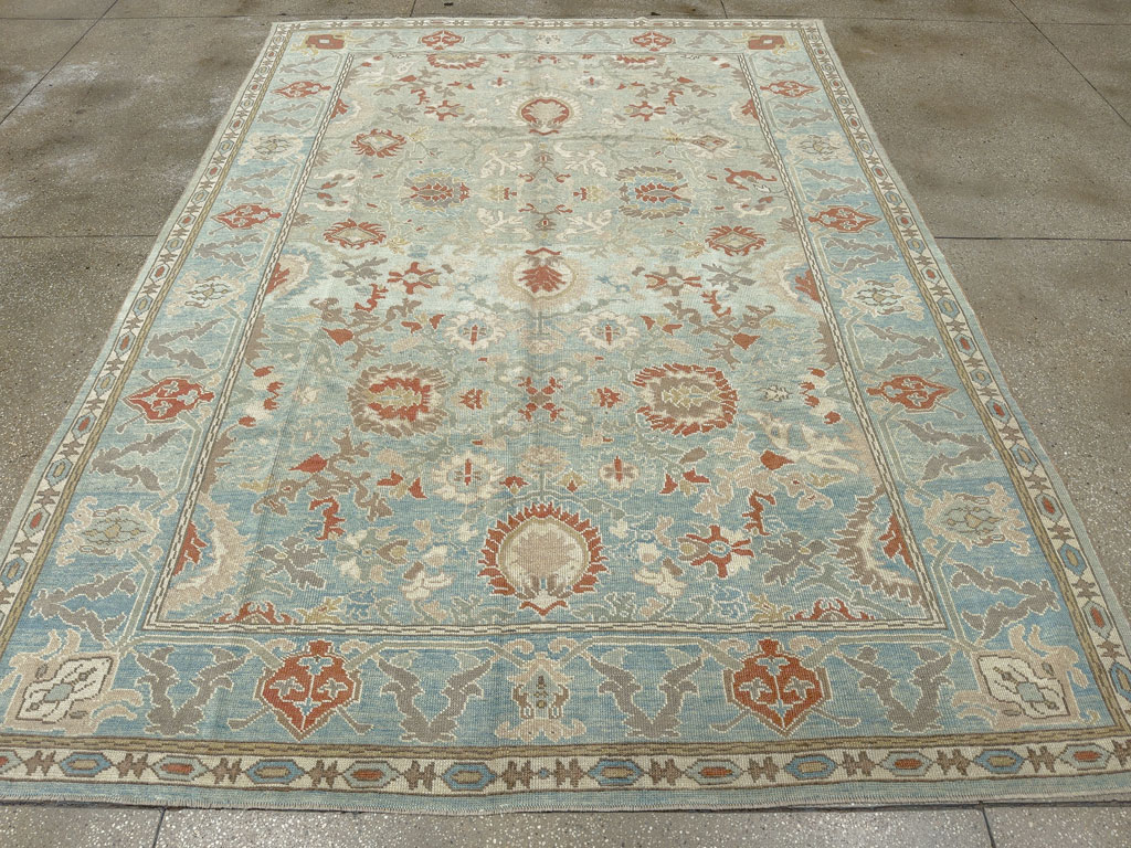 Modern Turkish Oushak Carpet, No.28332 - Gsblank