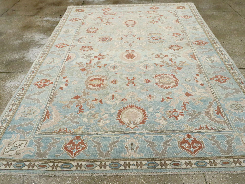 Modern Turkish Oushak Carpet, No.28332 - Gsblank
