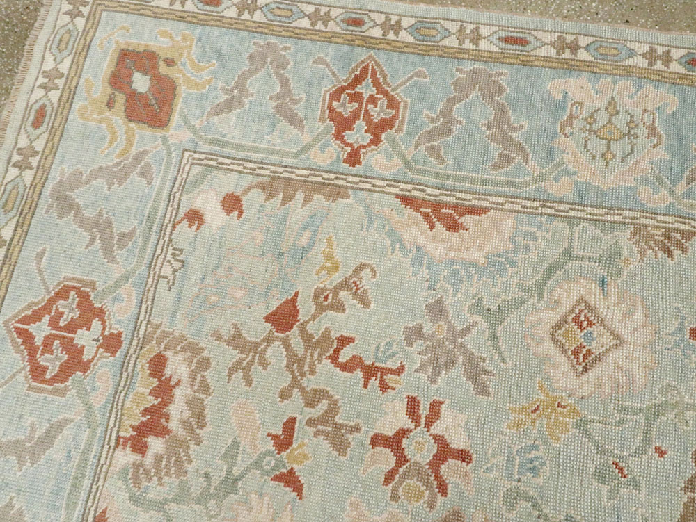 Modern Turkish Oushak Carpet, No.28332 - Gsblank