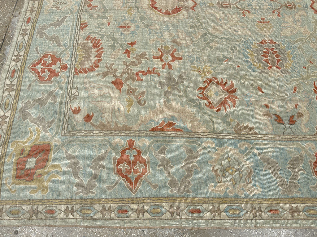 Modern Turkish Oushak Carpet, No.28332 - Gsblank