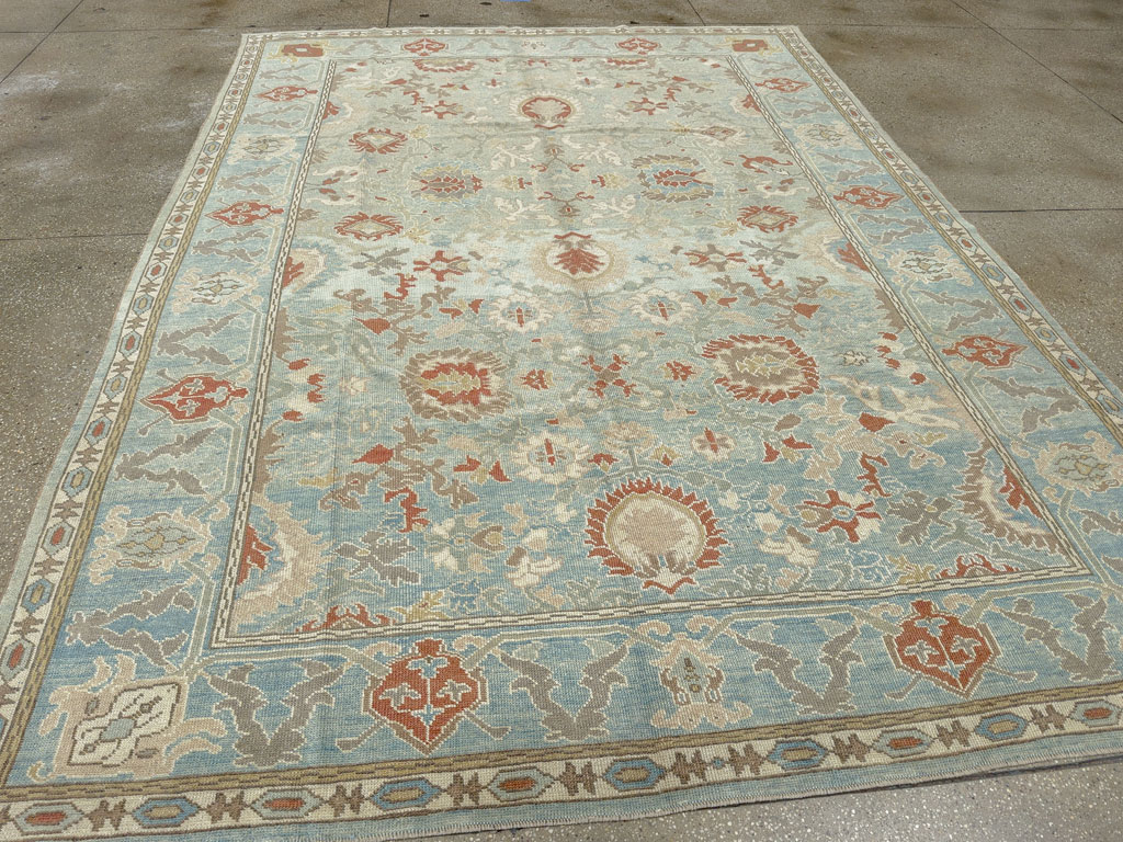 Modern Turkish Oushak Carpet, No.28332 - Gsblank
