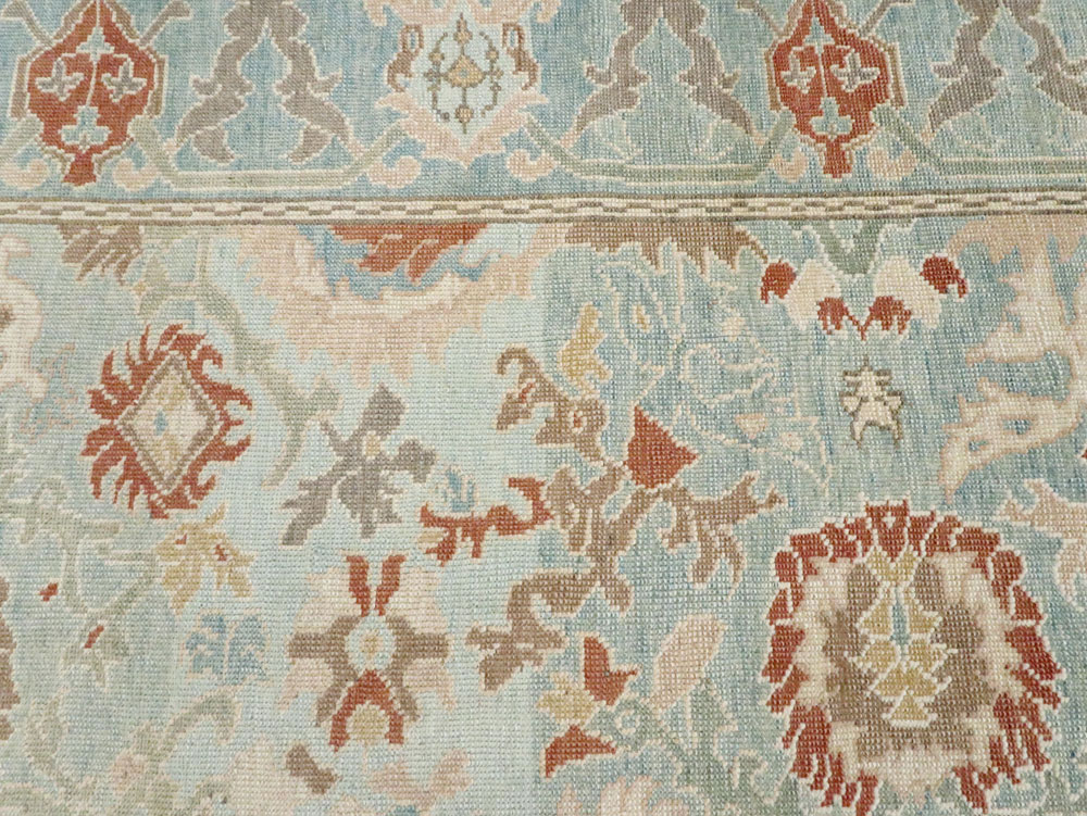 Modern Turkish Oushak Carpet, No.28332 - Gsblank