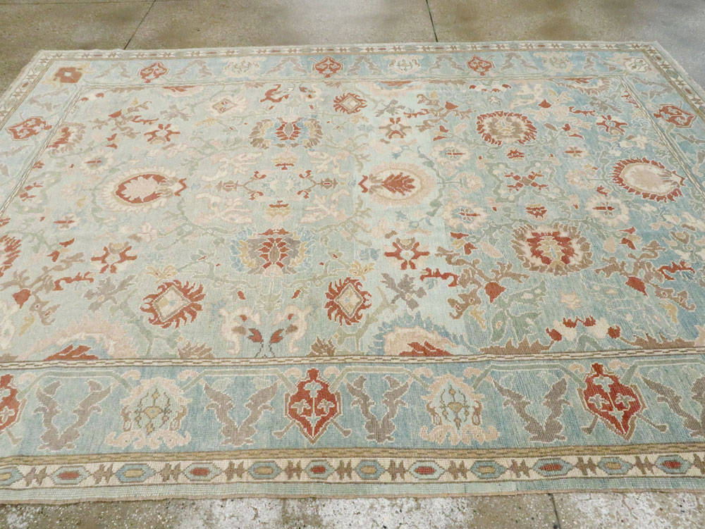 Modern Turkish Oushak Carpet, No.28332 - Gsblank
